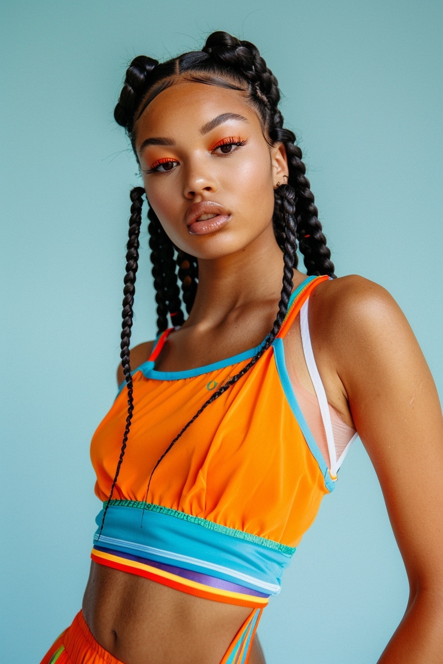 🔥 Boho Knotless Braids – Medium